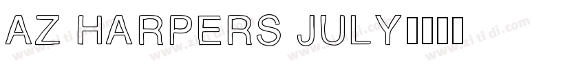 AZ Harpers July字体转换